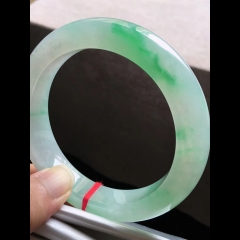 老种阳绿正圈手镯，询价