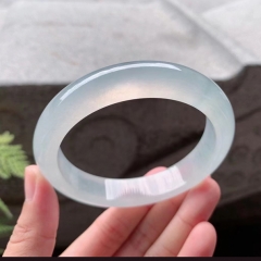 【手镯】大圈白冰种水翡