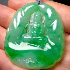 绿花翡翠观自在菩萨， 德