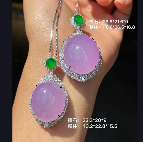 翡翠 自然光下的两个仙女~_石晶缘珠宝翡翠网