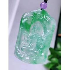 林乔玉雕师作品冰种带阳