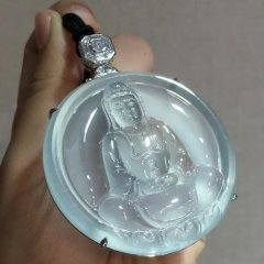 玻璃种翡翠观音 德艺琳玉