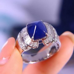 4.88克拉蓝宝石戒指 主石