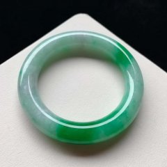 辣正阳绿圆条手镯 圆条